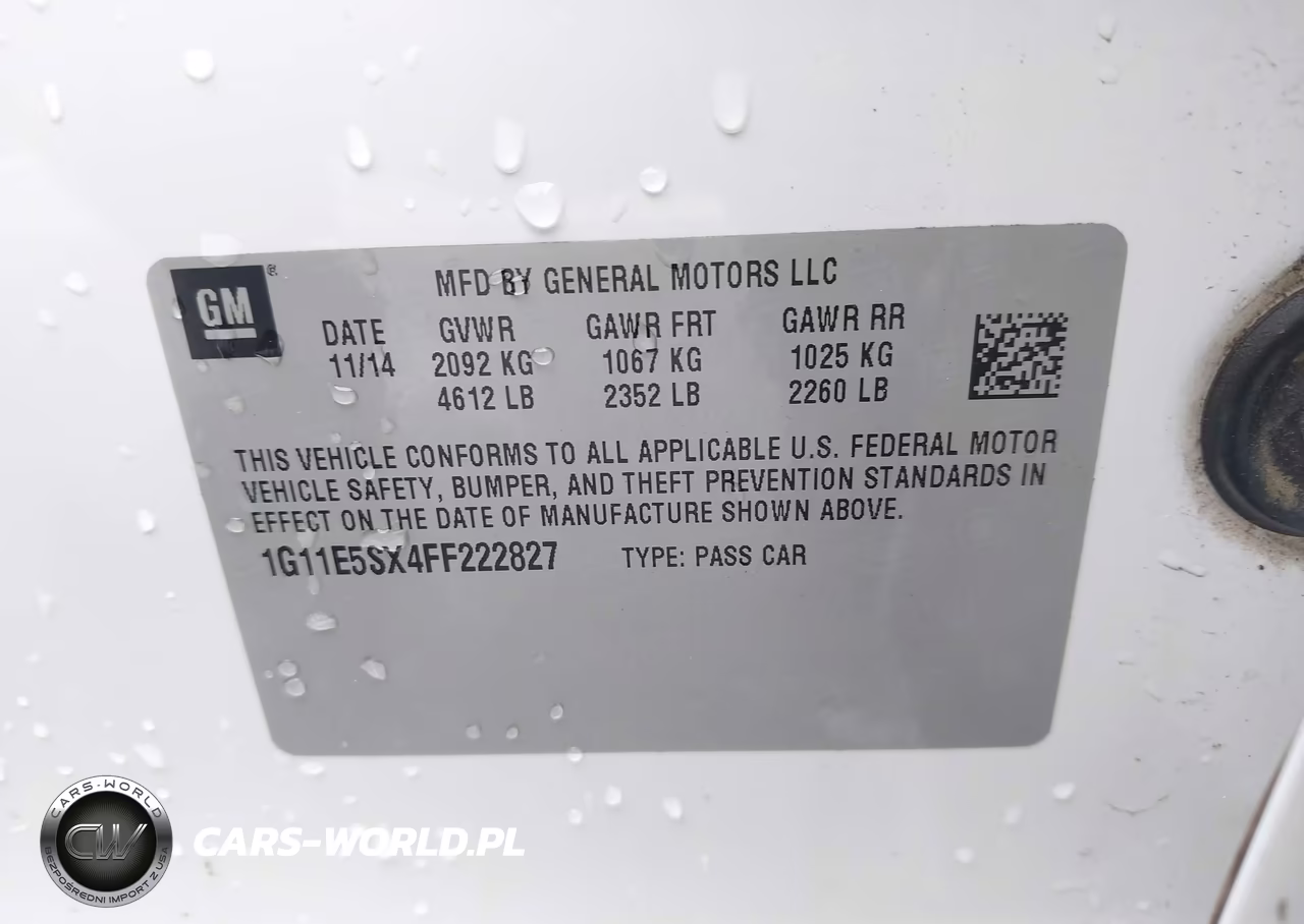 2015 Chevrolet Malibu 3Lt VIN:1G11E5SX4FF222827 - 9