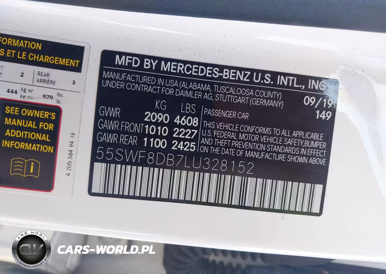 2020 Mercedes-Benz C 300 VIN:55SWF8DB7LU328152 - 9
