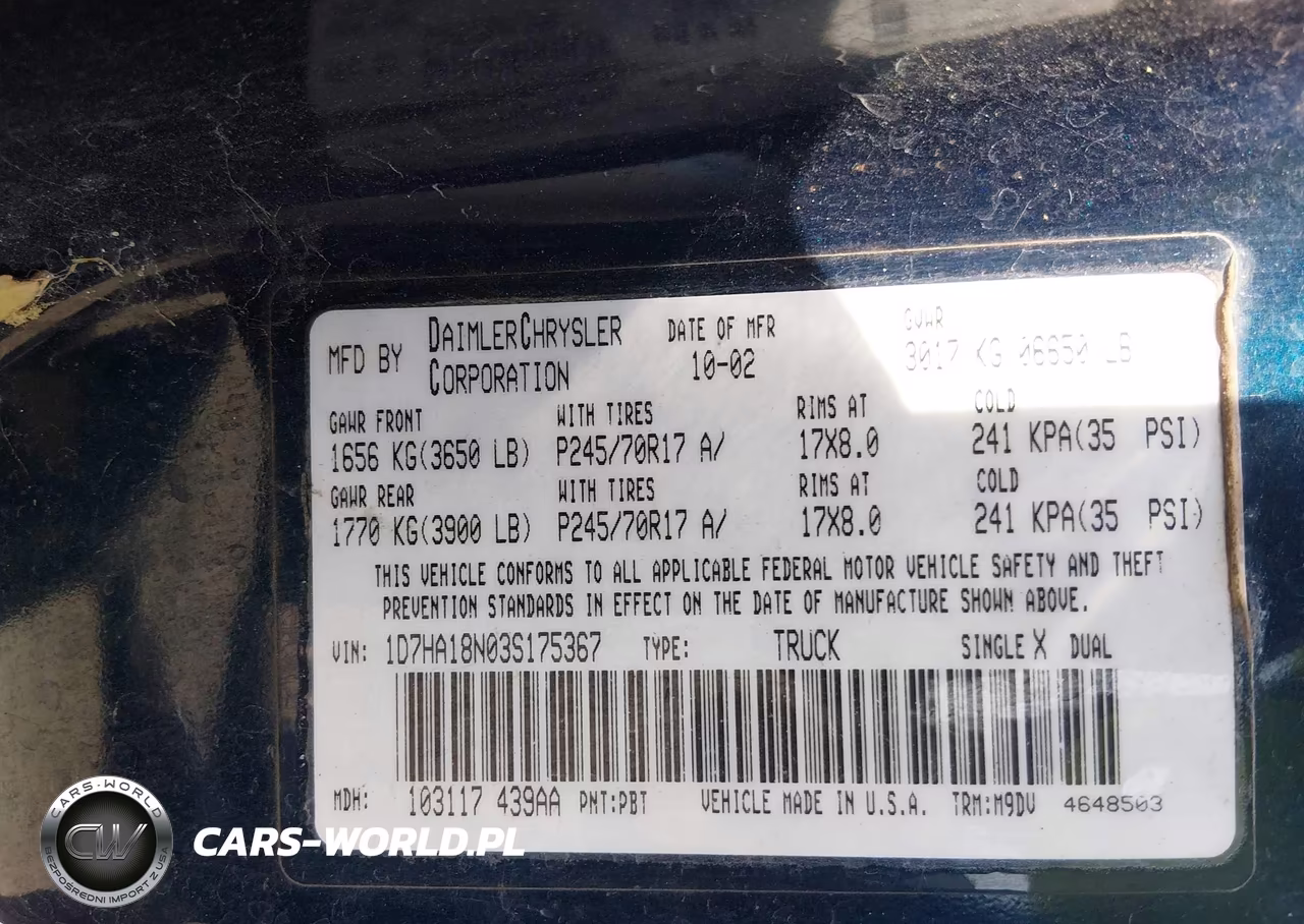2003 Dodge Ram 1500 Slt-Laramie-St VIN:1D7HA18N03S175367 - 9