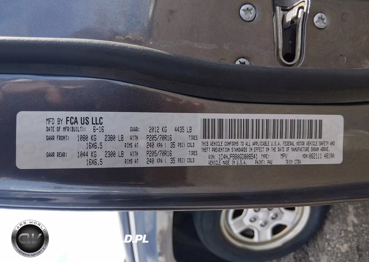 2016 Jeep Patriot Sport VIN:1C4NJPBB0GD808541 - 9