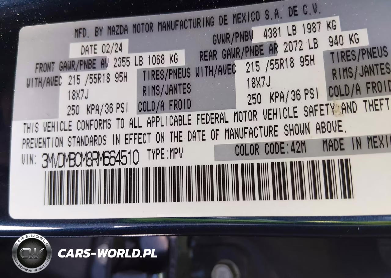 2024 Mazda Cx-30 2.5 S Preferred Package VIN:3MVDMBCM8RM664510 - 9