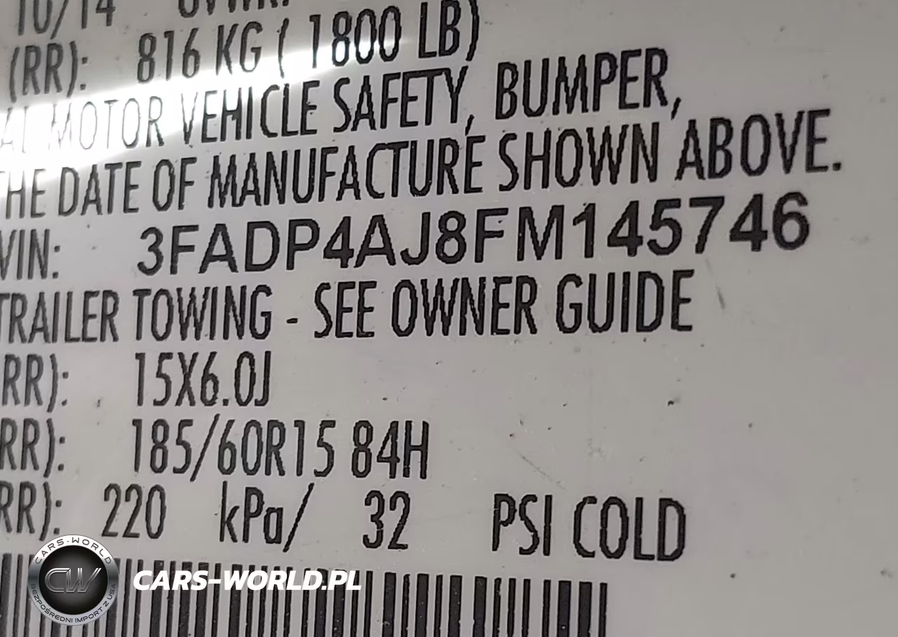 2015 Ford Fiesta S VIN:3FADP4AJ8FM145746 - 9