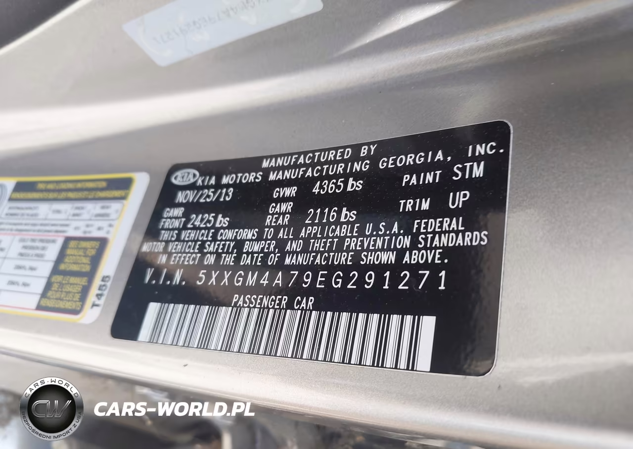 2014 Kia Optima Lx VIN:5XXGM4A79EG291271 - 9