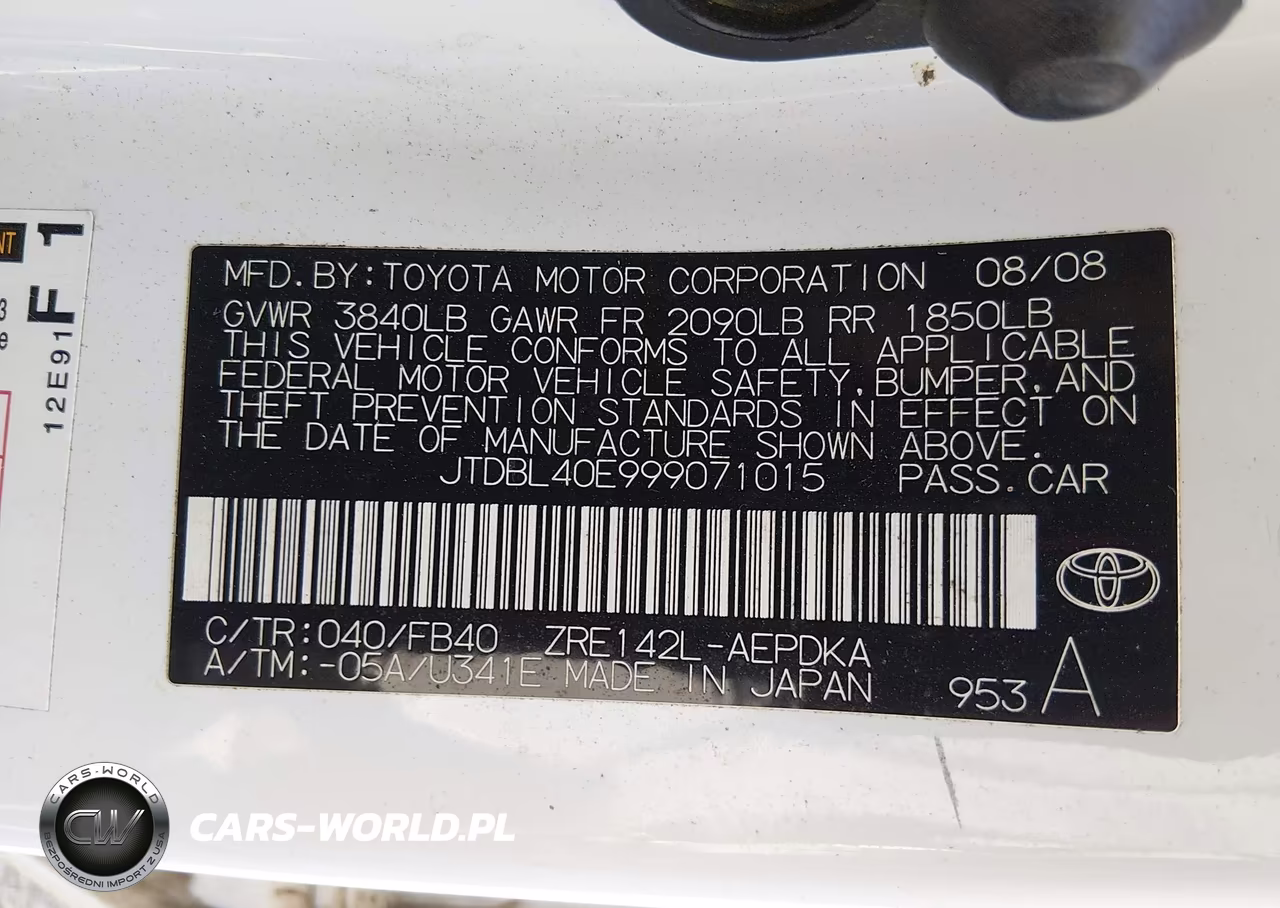 2009 Toyota Corolla Le VIN:JTDBL40E999071015 - 9