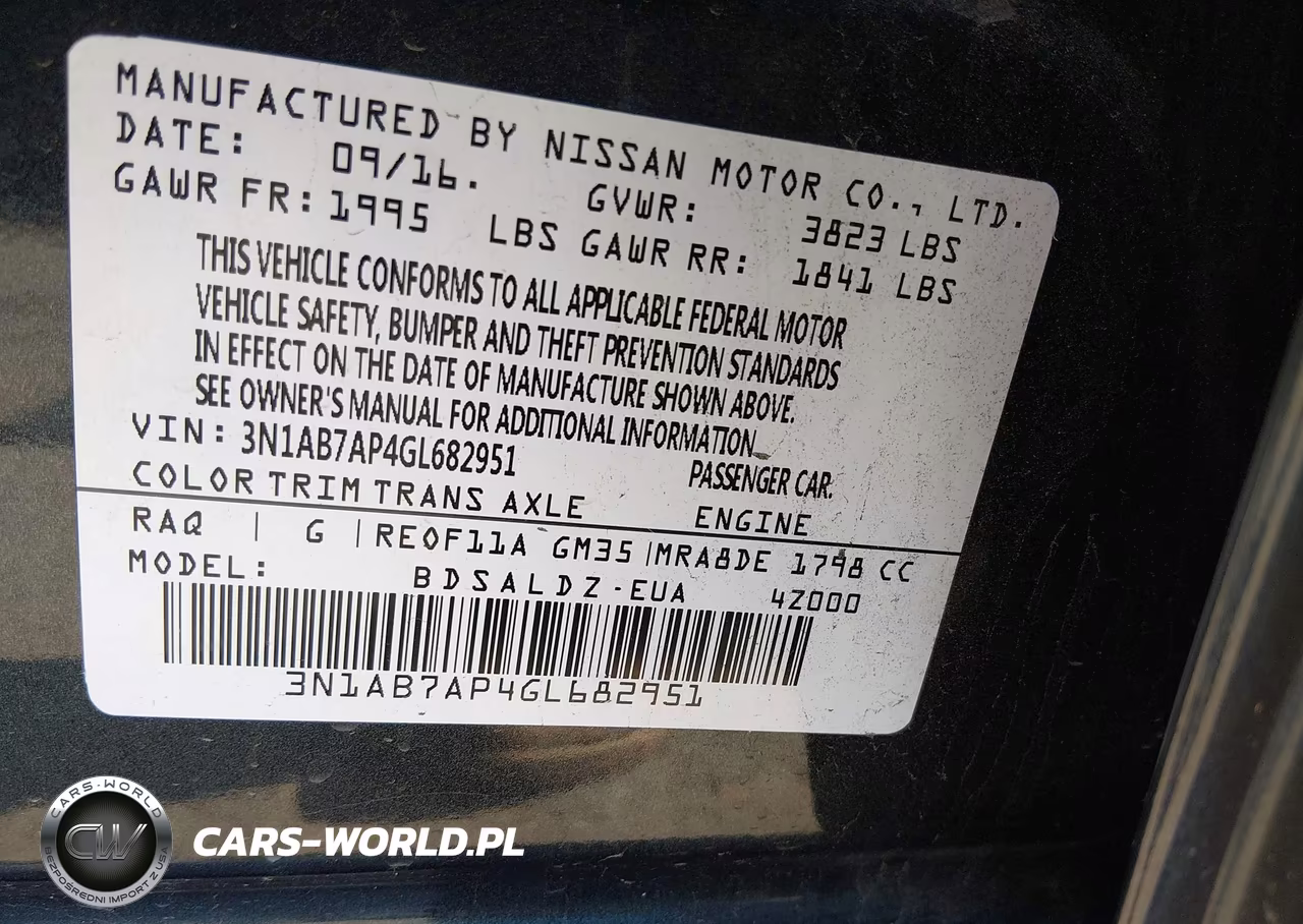 2016 Nissan Sentra Sv VIN:3N1AB7AP4GL682951 - 9