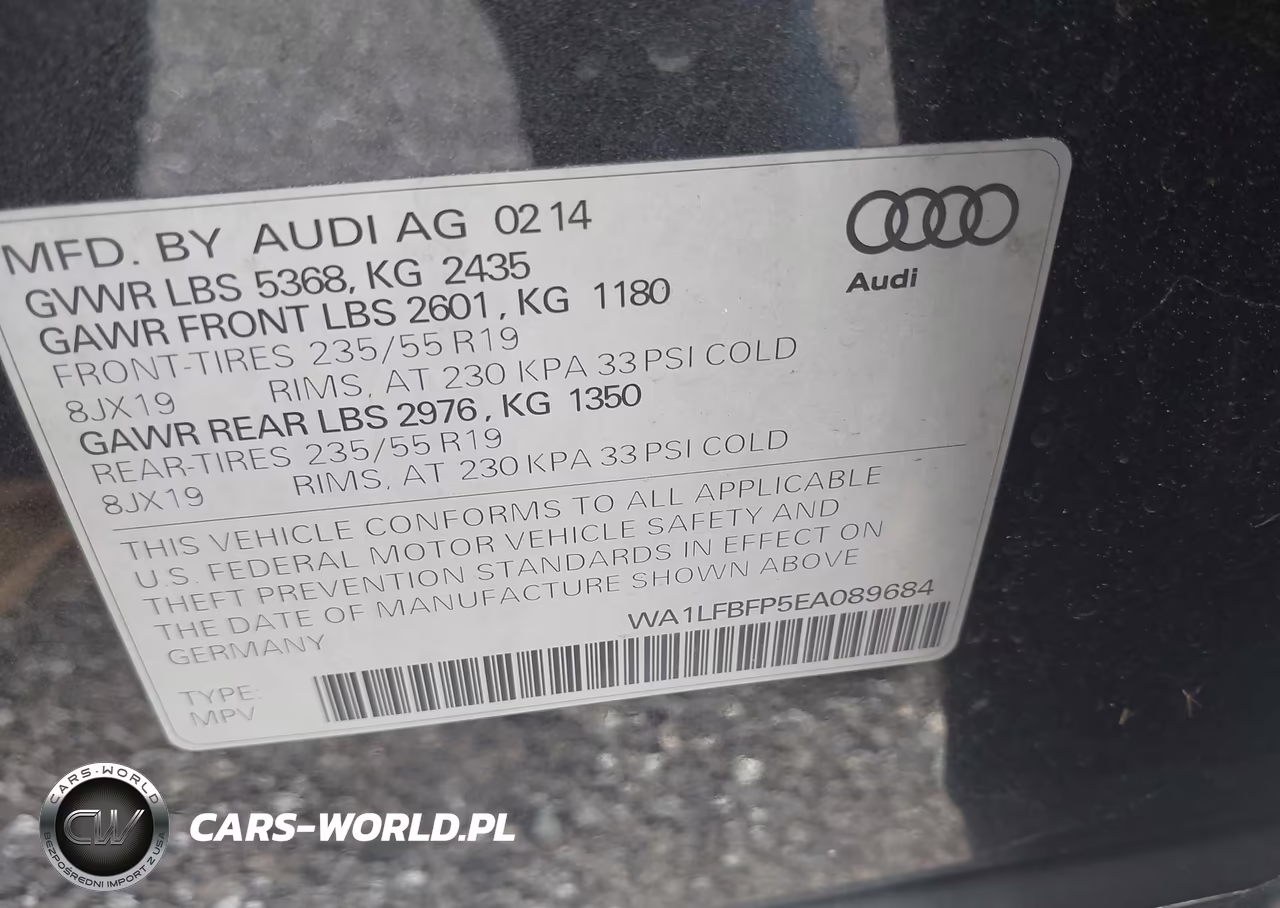 2014 Audi Q5 2.0T Premium VIN:WA1LFBFP5EA089684 - 9