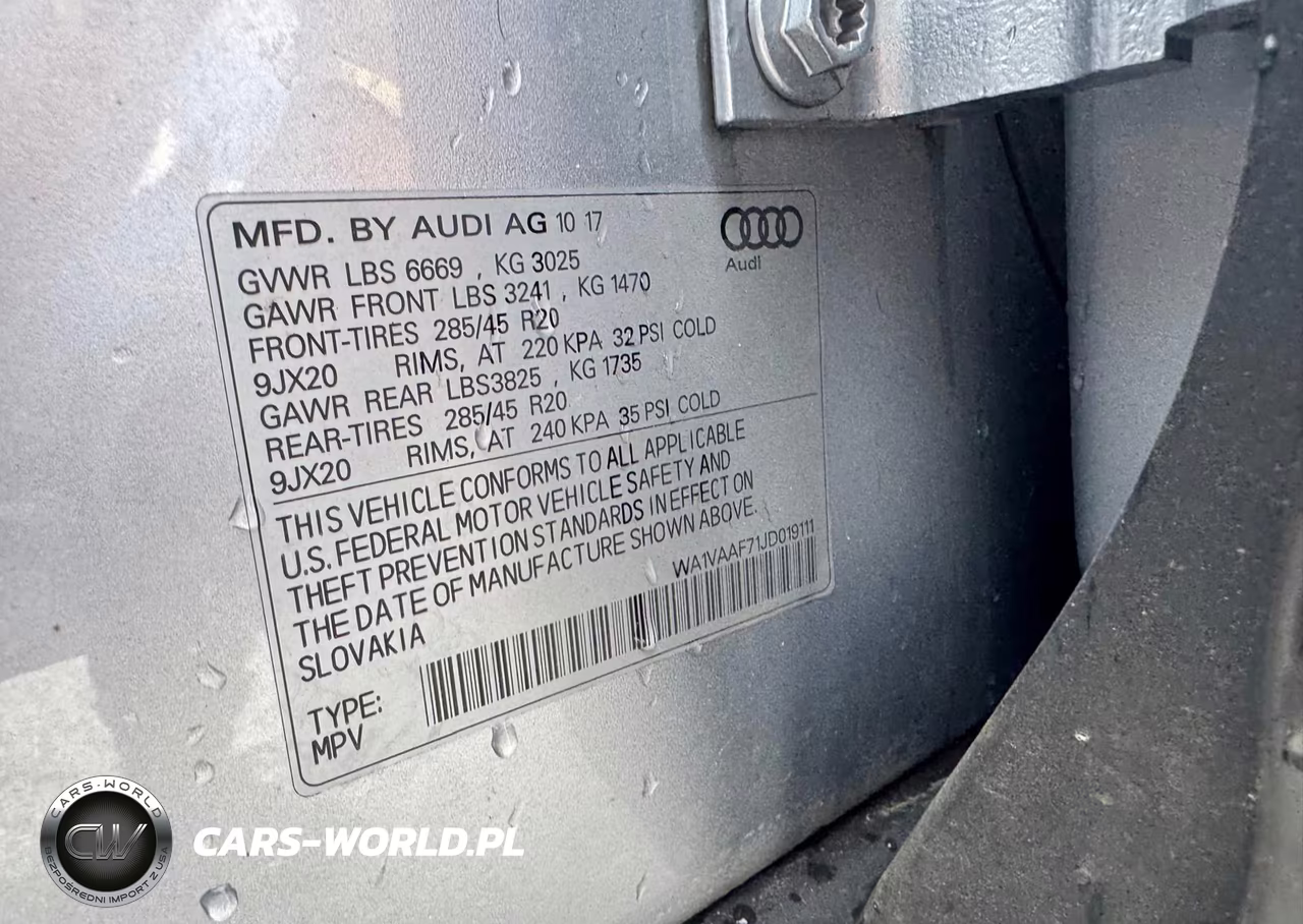 2018 Audi Q7 Prestige VIN:WA1VAAF71JD019111 - 9
