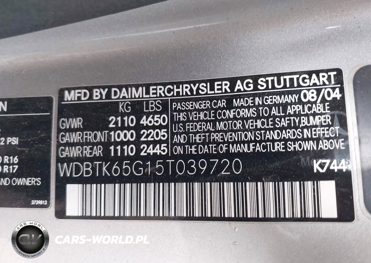 2005 Mercedes-Benz Clk 320 VIN:WDBTK65G15T039720 - 9