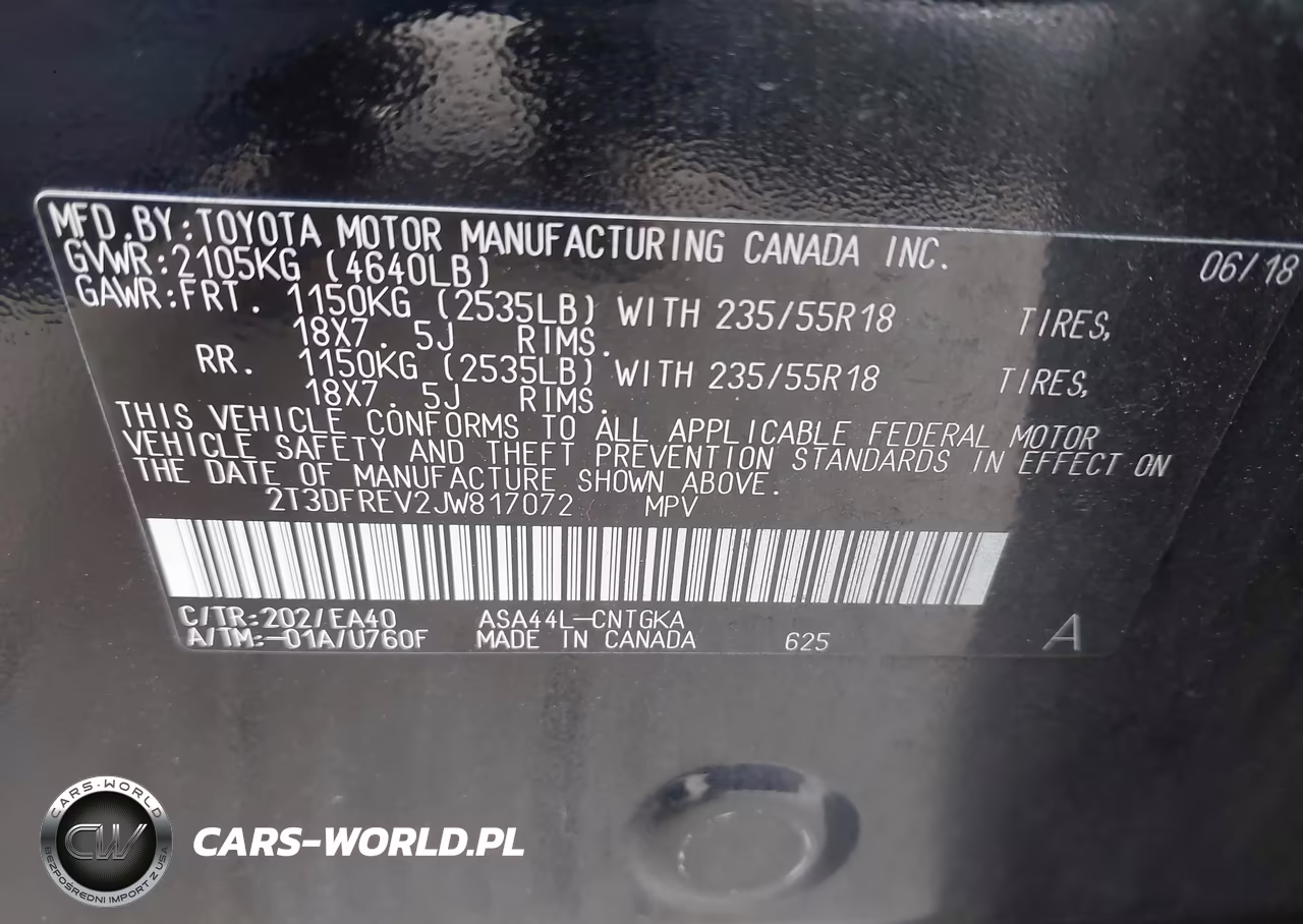 2018 Toyota Rav4 Limited VIN:2T3DFREV2JW817072 - 9
