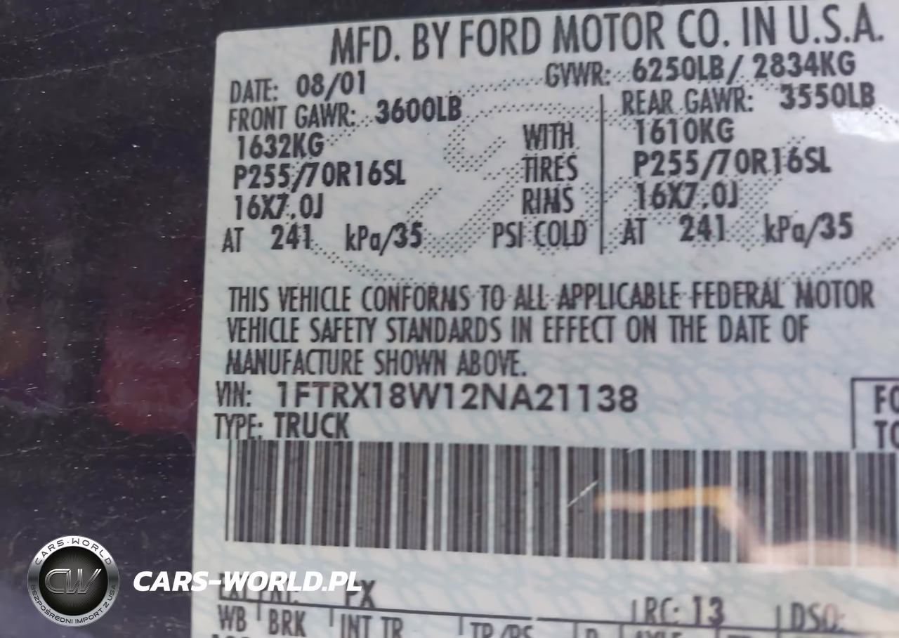 2002 Ford F-150 Lariat-Xl-Xlt VIN:1FTRX18W12NA21138 - 9