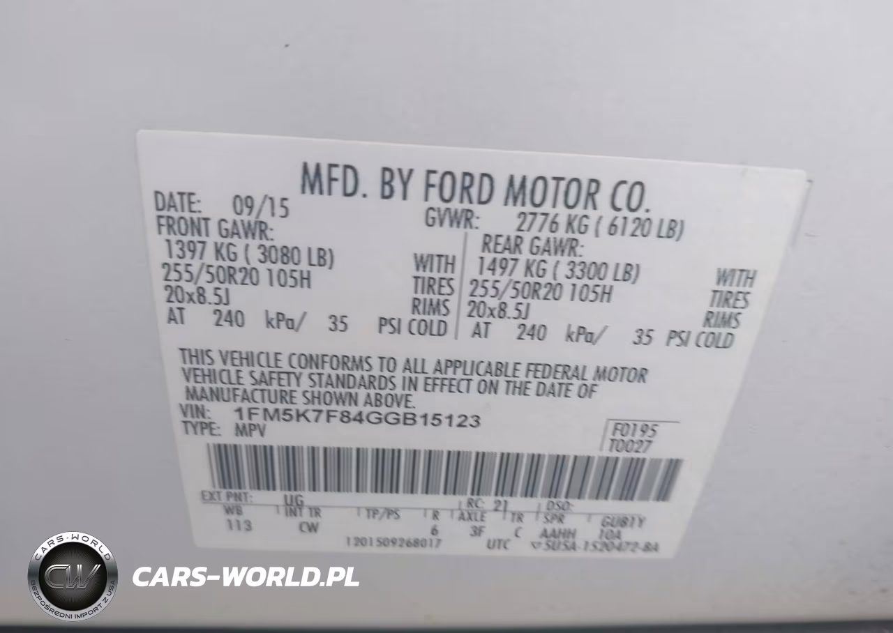 2016 Ford Explorer Limited VIN:1FM5K7F84GGB15123 - 9
