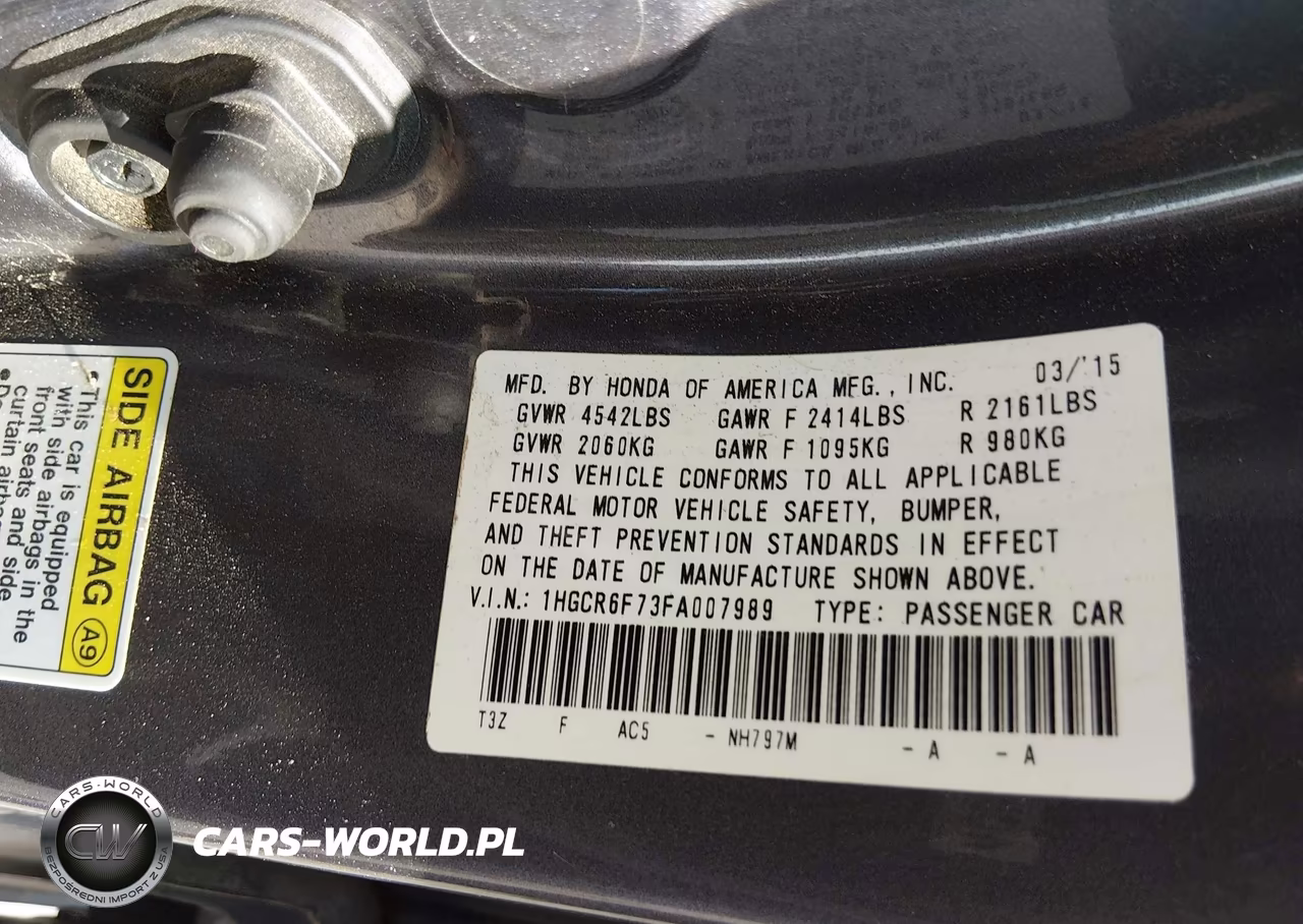 2015 Honda Accord Hybrid Touring VIN:1HGCR6F73FA007989 - 9
