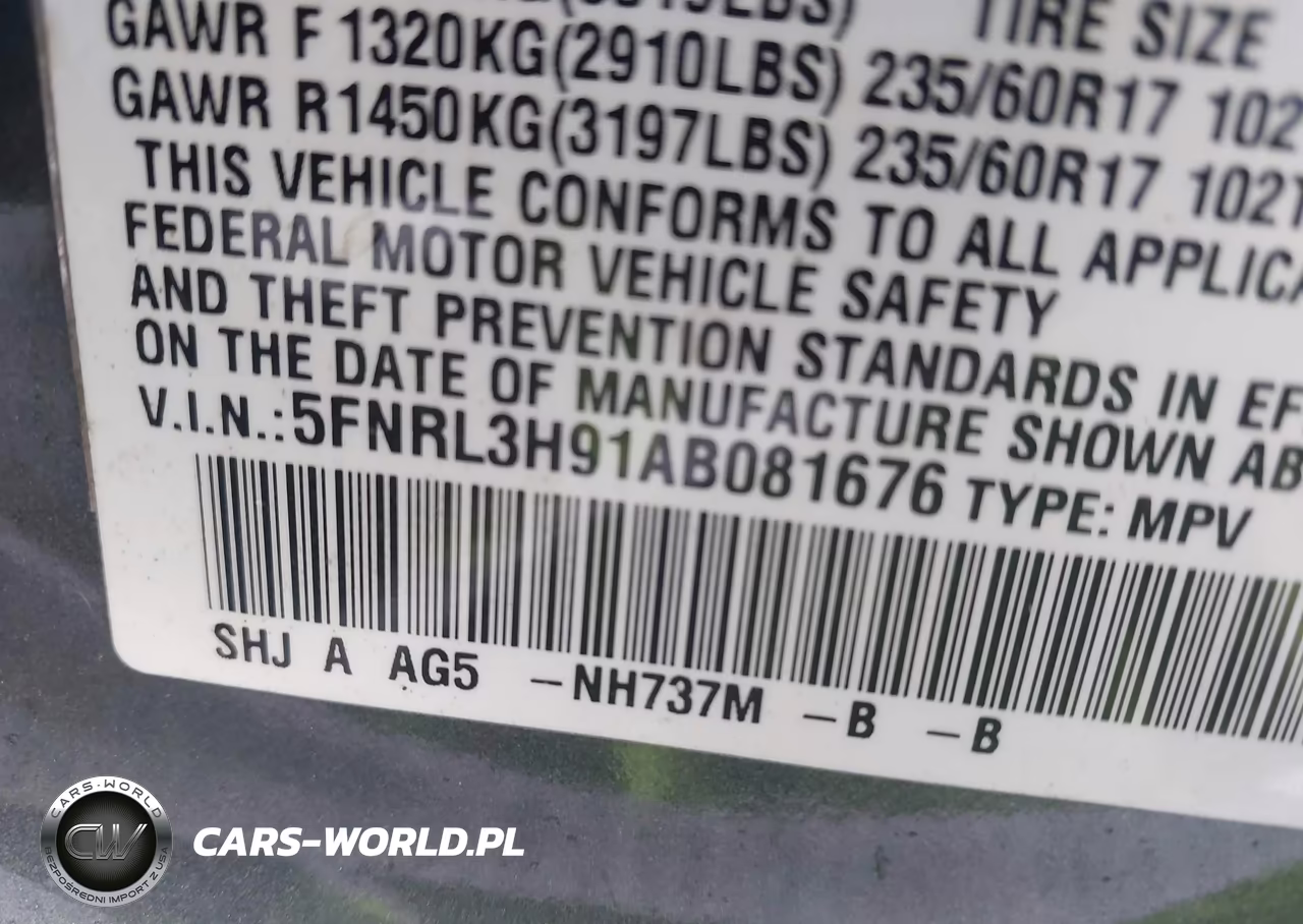 2010 Honda Odyssey Touring VIN:5FNRL3H91AB081676 - 9