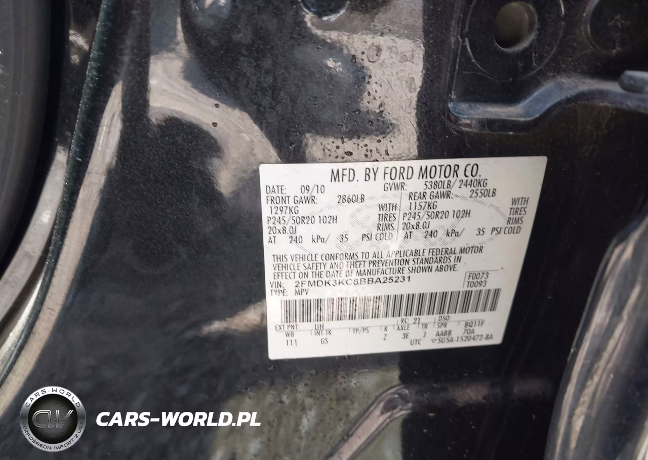 2011 Ford Edge Limited VIN:2FMDK3KC8BBA25231 - 9