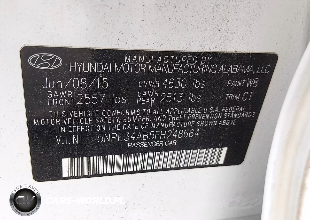 2015 Hyundai Sonata Limited 2.0T VIN:5NPE34AB5FH248664 - 9