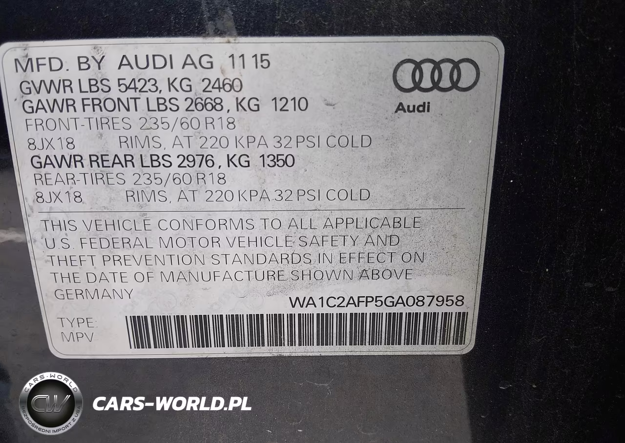 2016 Audi Q5 2.0T Premium VIN:WA1C2AFP5GA087958 - 9