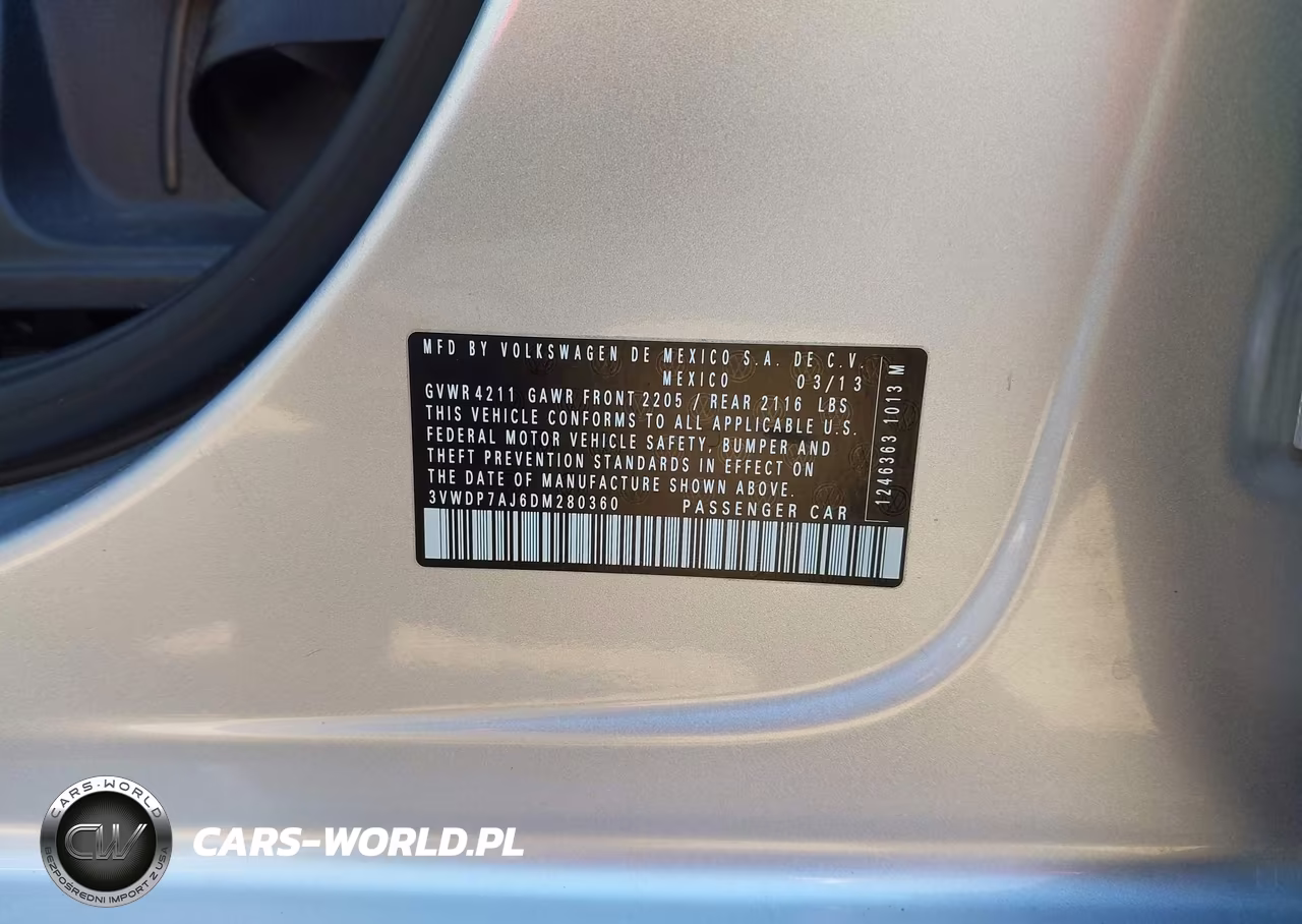 2013 Volkswagen Jetta 2.5L Se VIN:3VWDP7AJ6DM280360 - 9
