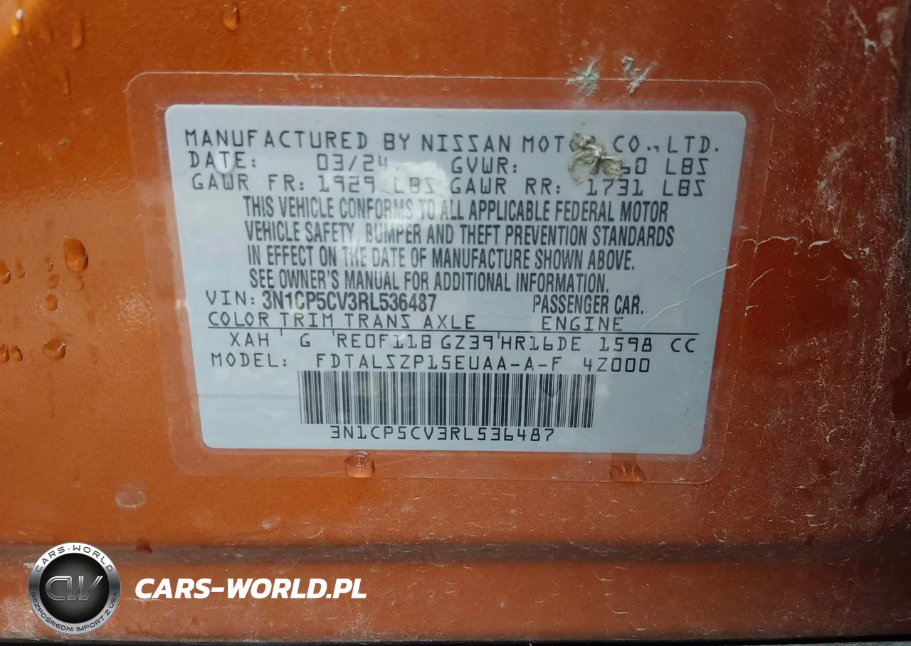 2024 Nissan Kicks Sv Xtronic Cvt VIN:3N1CP5CV3RL536487 - 9