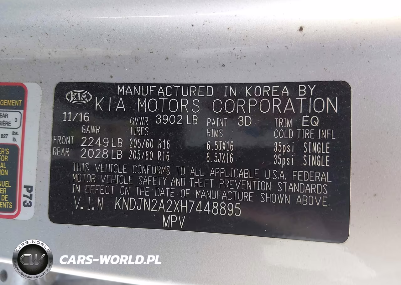 2017 Kia Soul VIN:KNDJN2A2XH7448895 - 9