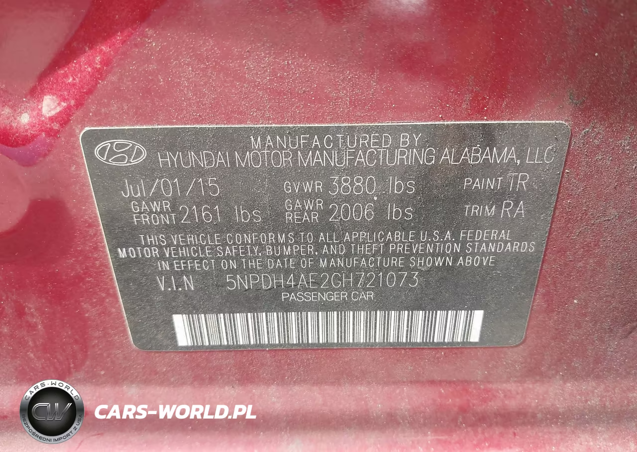 2016 Hyundai Elantra Se VIN:5NPDH4AE2GH721073 - 9