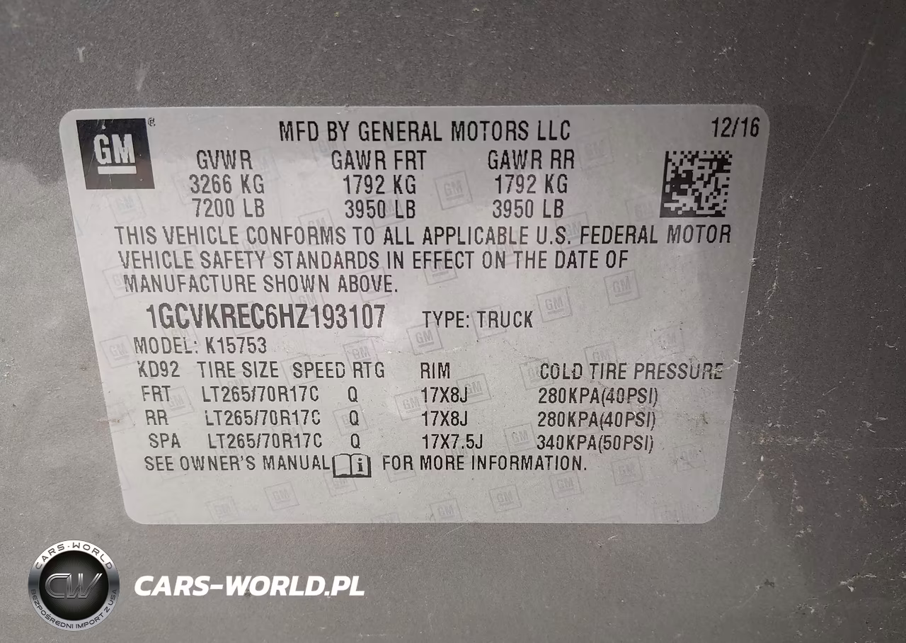 2017 Chevrolet Silverado 1500 1Lt VIN:1GCVKREC6HZ193107 - 9