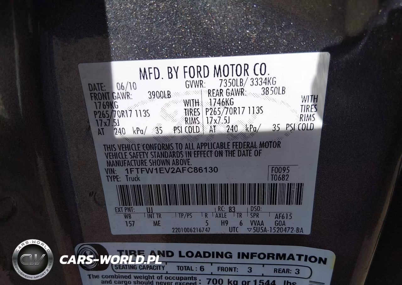 2010 Ford F-150 Fx4-Harley-Davidson-King Ranch-Lariat-Platinum-Xl-Xlt VIN:1FTFW1EV2AFC86130 - 9