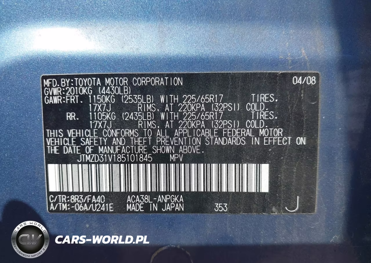 2008 Toyota Rav4 Limited VIN:JTMZD31V185101845 - 9