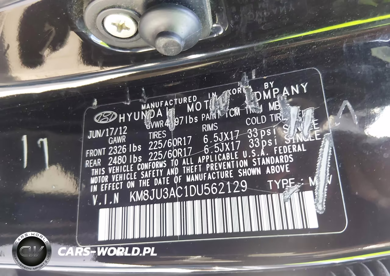 2013 Hyundai Tucson Gls VIN:KM8JU3AC1DU562129 - 9