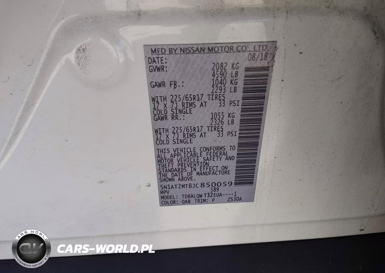 2018 Nissan Rogue Sv VIN:5N1AT2MT8JC850059 - 9