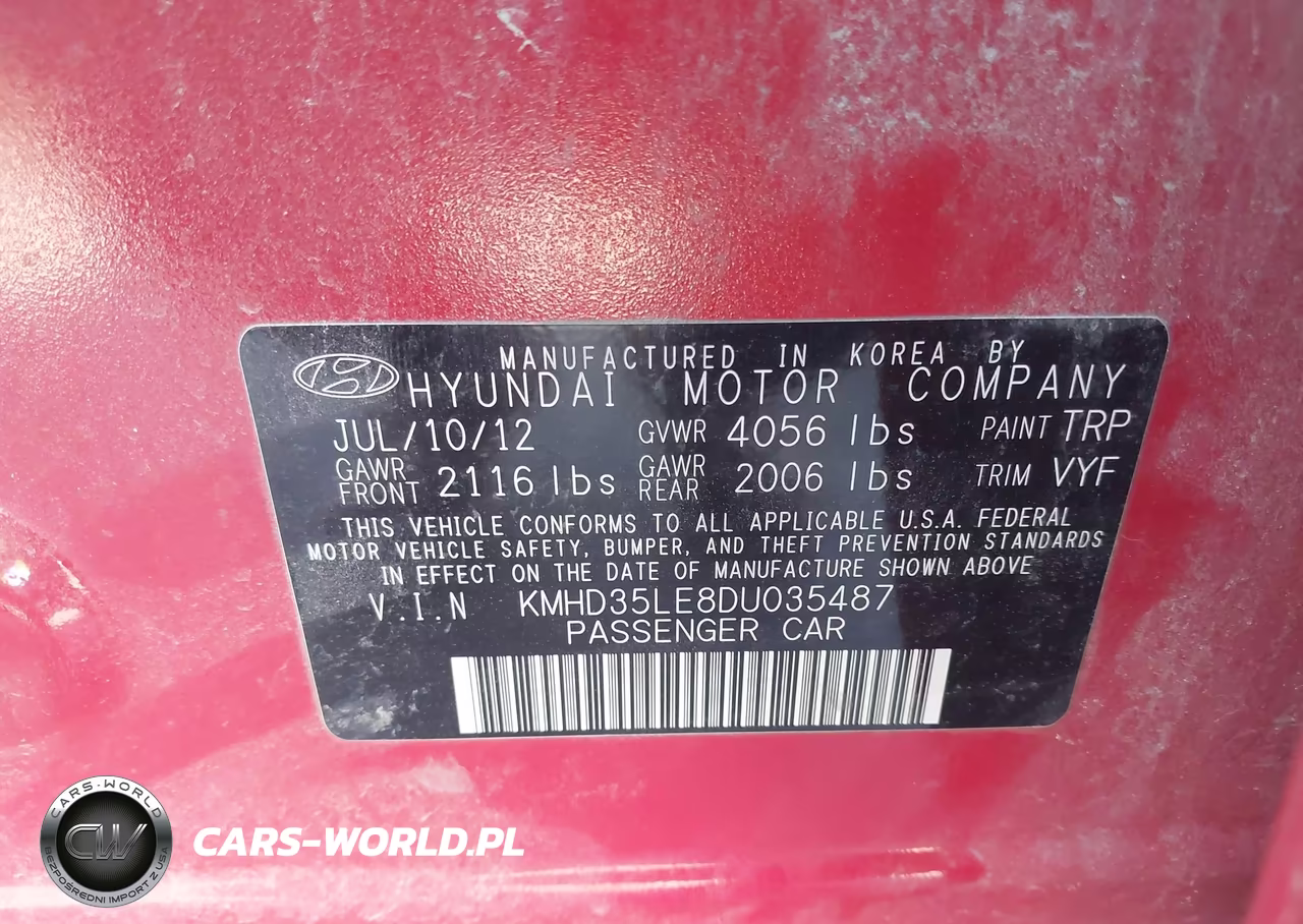 2013 Hyundai Elantra Gt VIN:KMHD35LE8DU035487 - 9