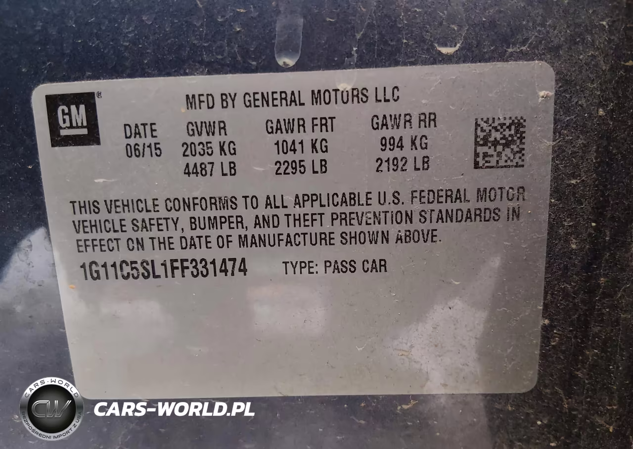 2015 Chevrolet Malibu 1Lt VIN:1G11C5SL1FF331474 - 9