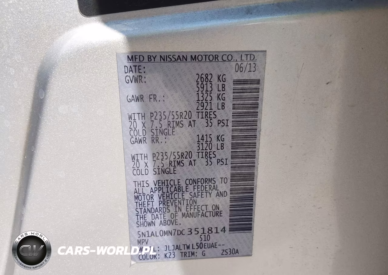 2013 Infiniti Jx35 VIN:5N1AL0MN7DC351814 - 9