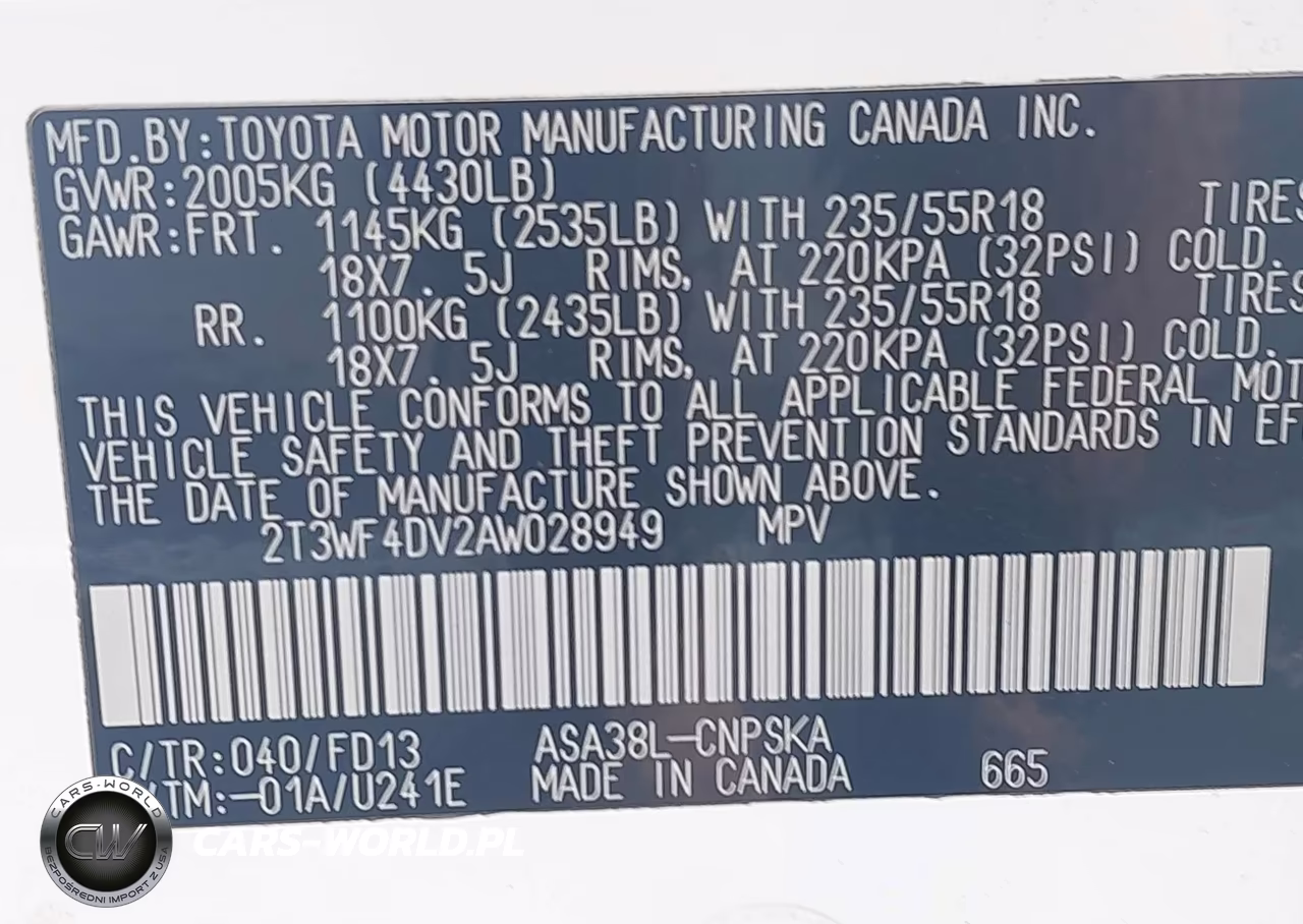 2010 Toyota Rav4 Sport VIN:2T3WF4DV2AW028949 - 9