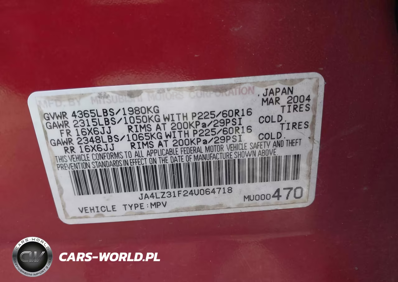2004 Mitsubishi Outlander Ls VIN:JA4LZ31F24U064718 - 9