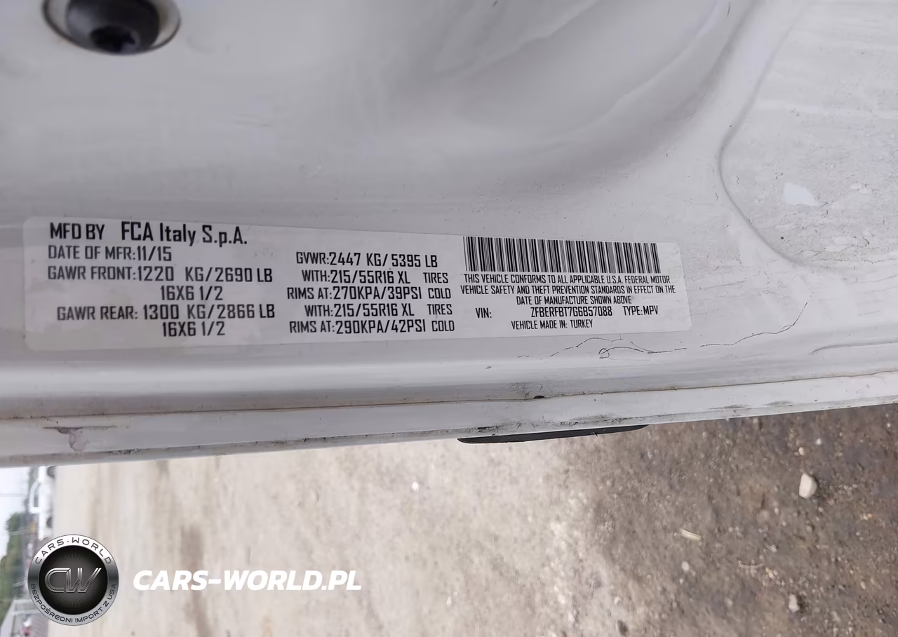 2016 Ram Promaster City Tradesman Slt VIN:ZFBERFBT7G6B57088 - 9