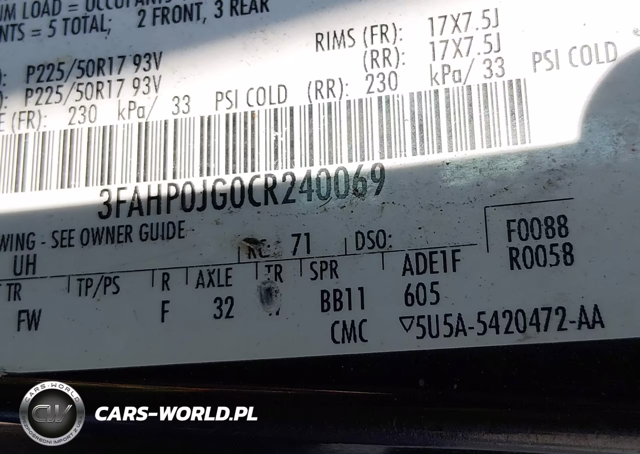 2012 Ford Fusion Sel VIN:3FAHP0JG0CR240069 - 9