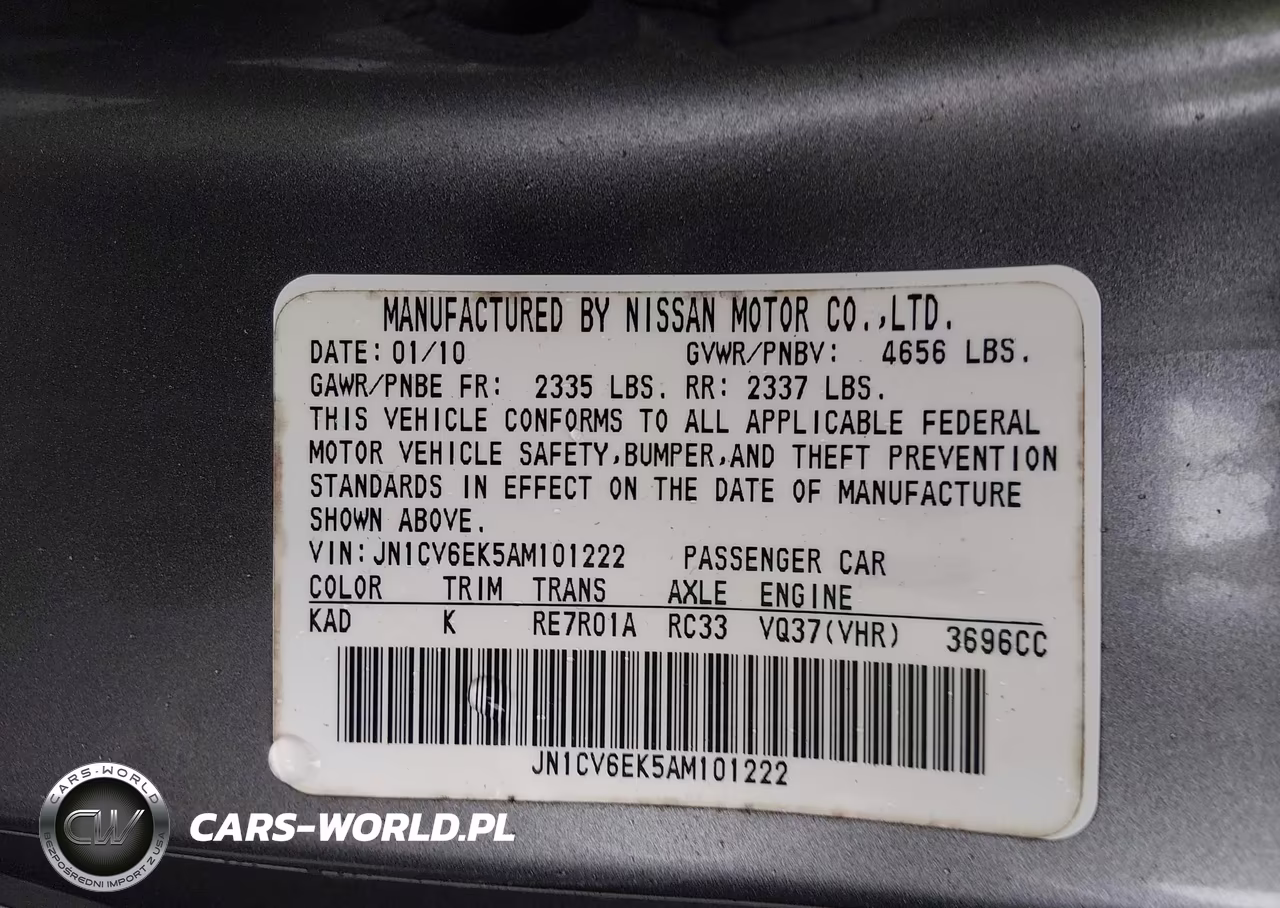 2010 Infiniti G37 VIN:JN1CV6EK5AM101222 - 9