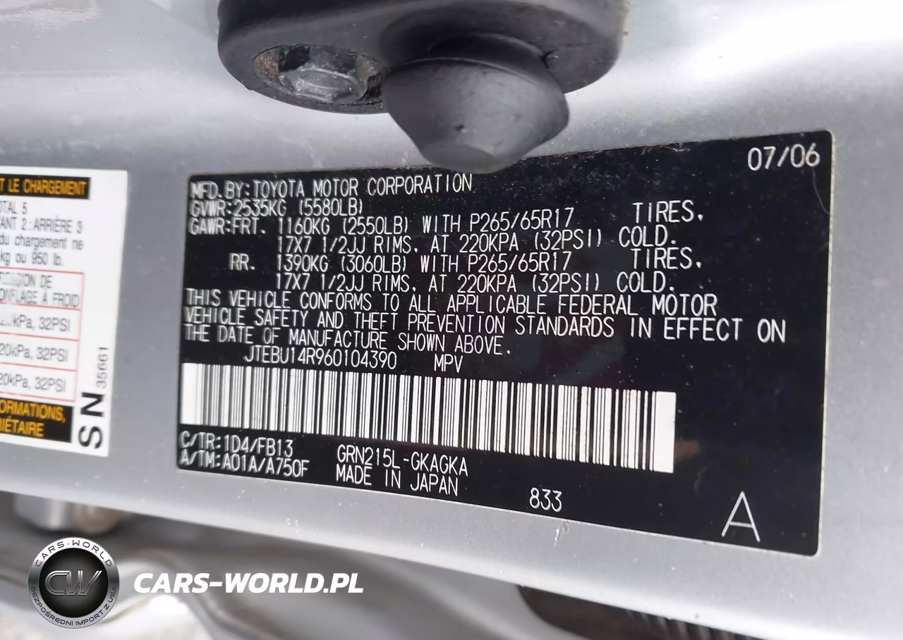 2006 Toyota 4Runner Sr5 Sport V6 VIN:JTEBU14R960104390 - 9