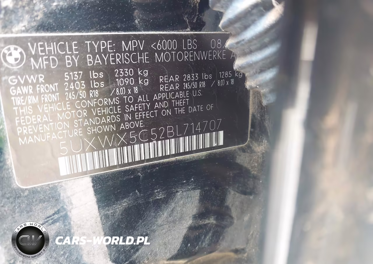 2011 BMW X3 xDrive28I VIN:5UXWX5C52BL714707 - 9