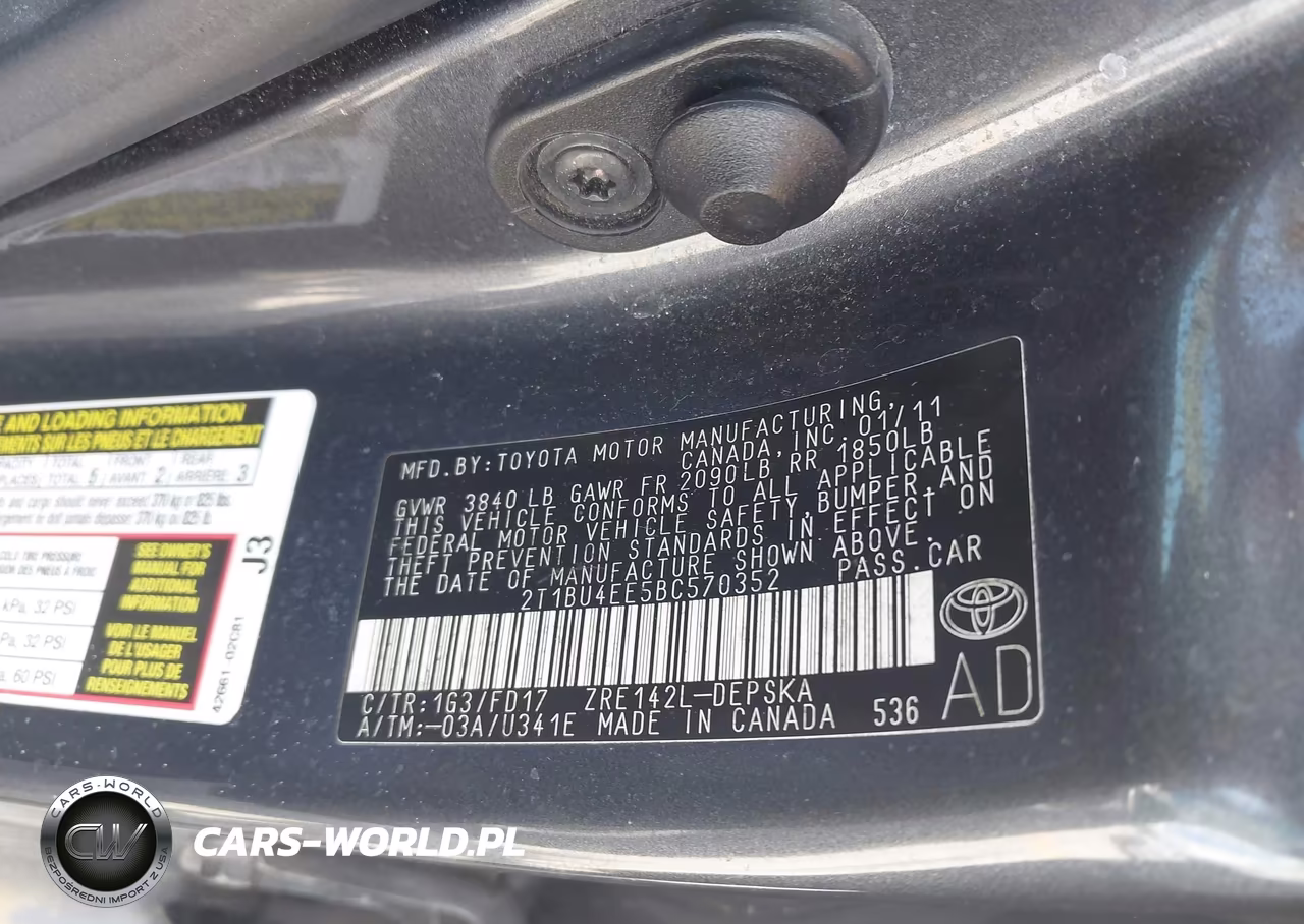 2011 Toyota Corolla S VIN:2T1BU4EE5BC570352 - 9