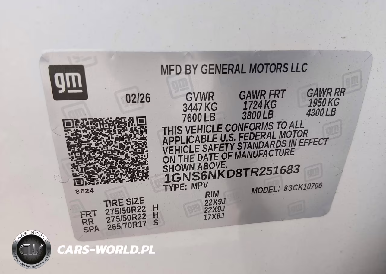 2026 Chevrolet Tahoe 4Wd Lt VIN:1GNS6NKD8TR251683 - 9