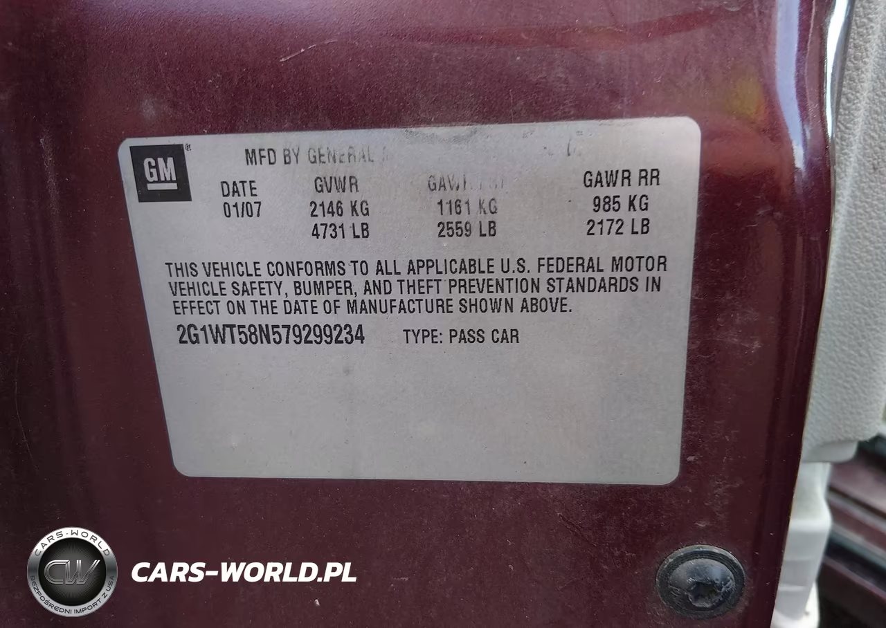 2007 Chevrolet Impala Lt VIN:2G1WT58N579299234 - 9