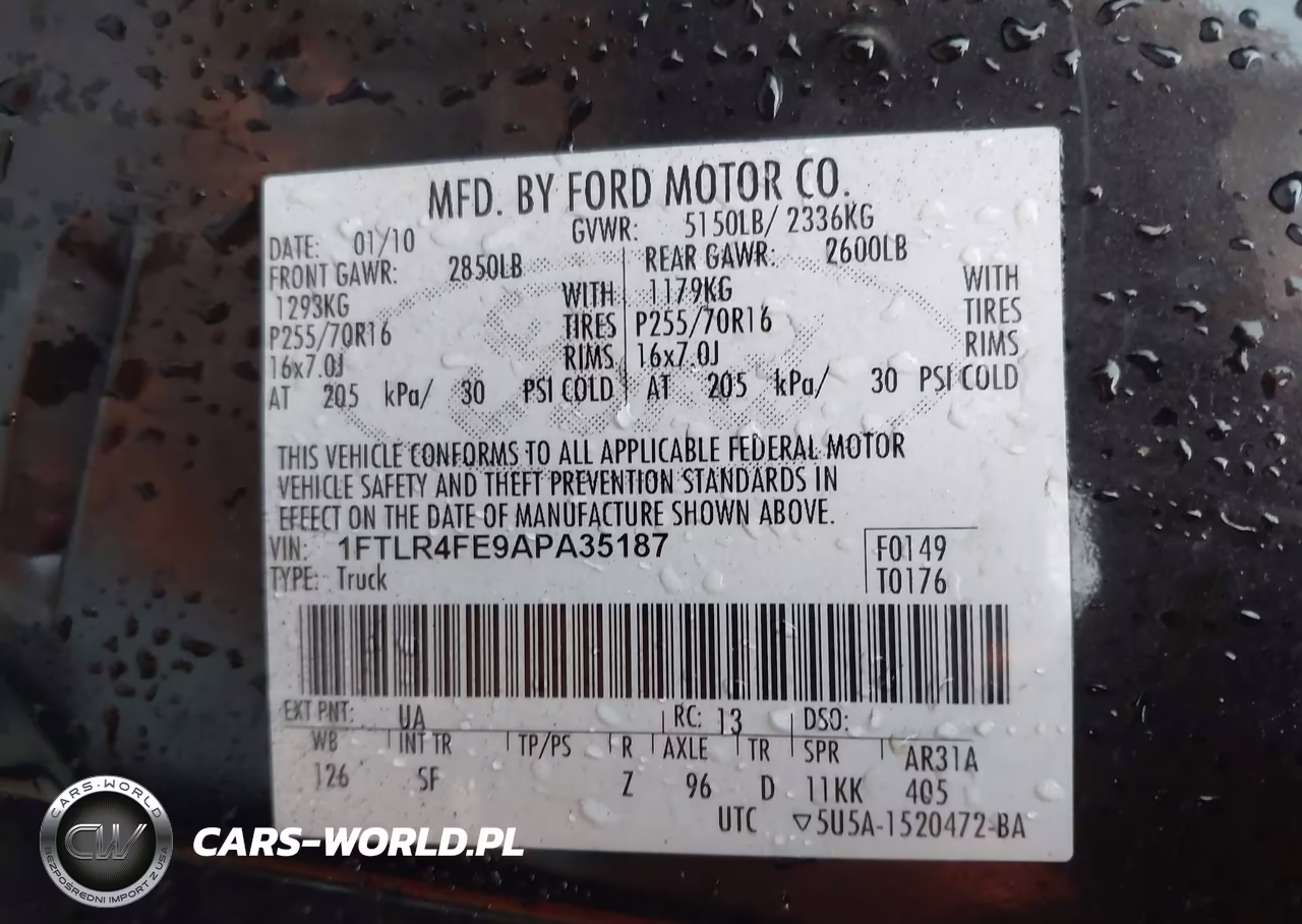 2010 Ford Ranger Sport-Xlt VIN:1FTLR4FE9APA35187 - 9