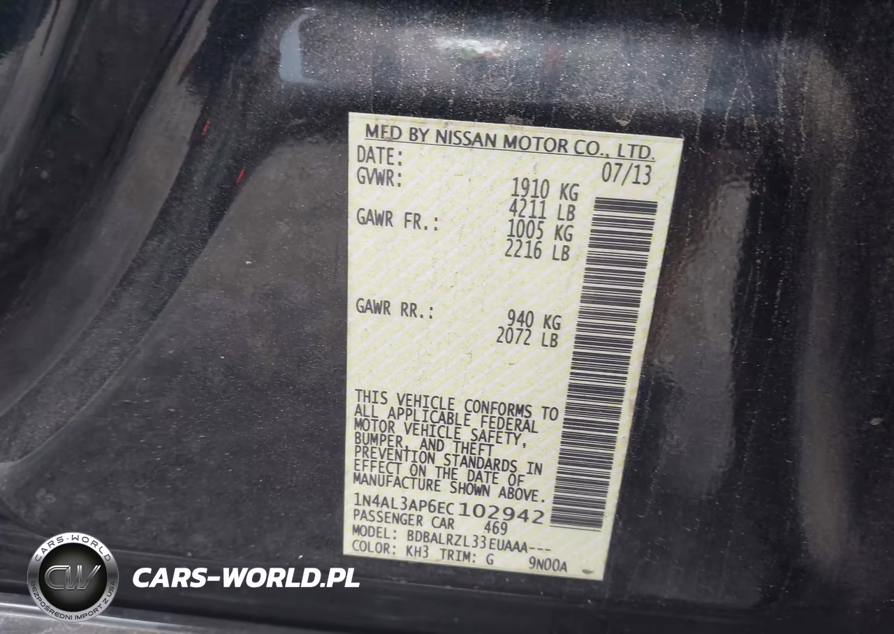2014 Nissan Altima 2.5 S VIN:1N4AL3AP6EC102942 - 9