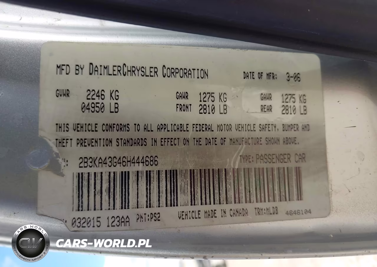 2006 Dodge Charger VIN:2B3KA43G46H444686 - 9