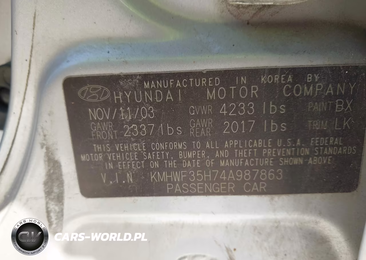 2004 Hyundai Sonata Gls-Lx VIN:KMHWF35H74A987863 - 9