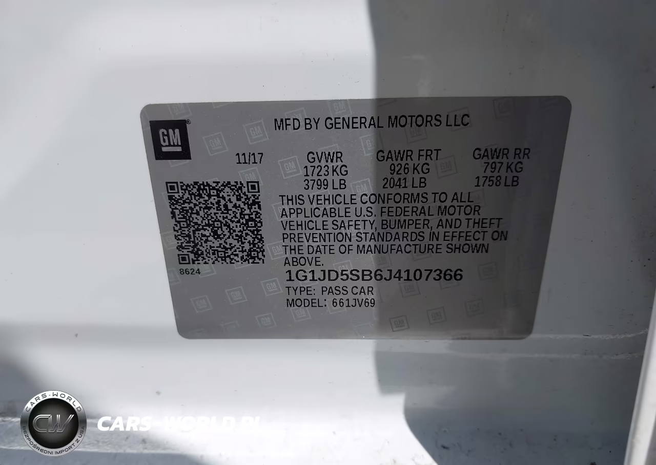 2018 Chevrolet Sonic Lt Auto VIN:1G1JD5SB6J4107366 - 9