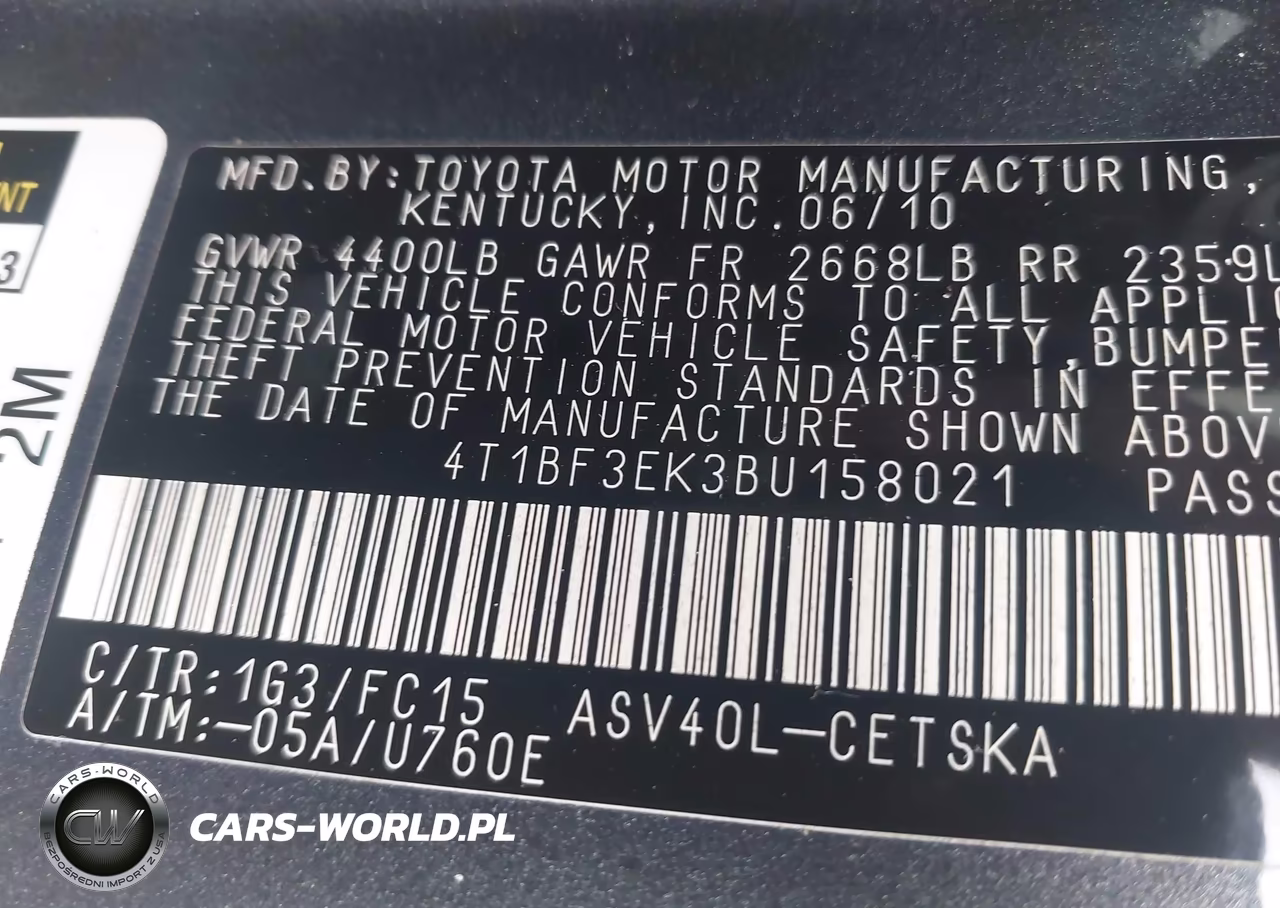 2011 Toyota Camry Se VIN:4T1BF3EK3BU158021 - 9