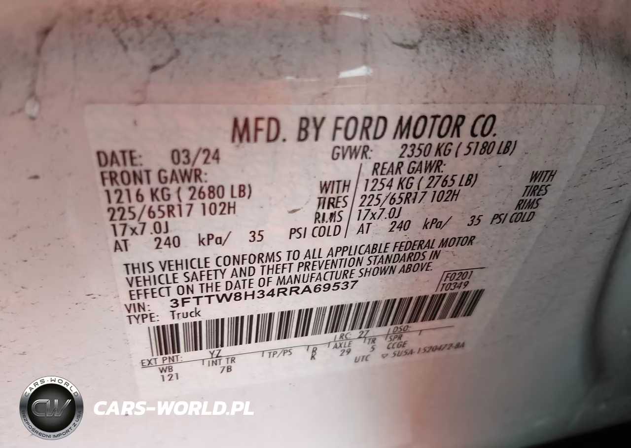 2024 Ford Maverick Xlt VIN:3FTTW8H34RRA69537 - 9