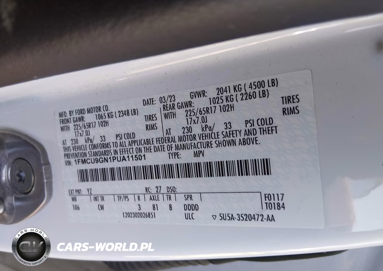 2023 Ford Escape Active VIN:1FMCU9GN1PUA11501 - 9
